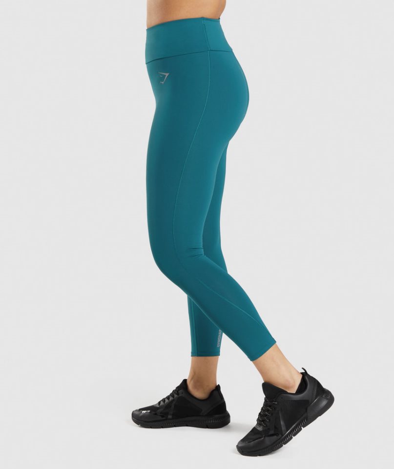 Women's Gymshark Speed Leggings Turquoise | CA 07NA31